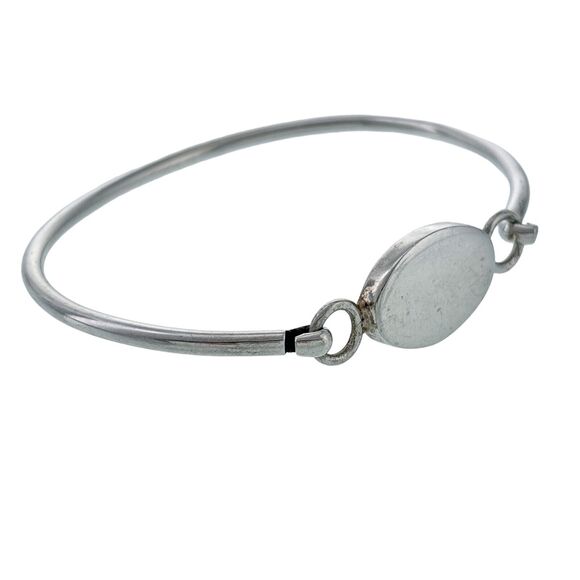 Vintage ATI Mexico Sterling 925 Oval Hook Bangle Bracelet 7" - Picture 2 of 7